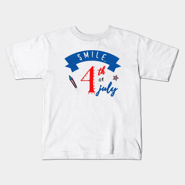 The 4th of July celebrations shirt Kids T-Shirt by Pattycool